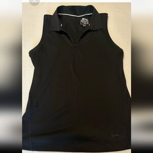 Slazenger Black Collared Golf Tank Top